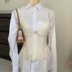 Vintage 90s mesh bustier corset